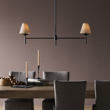 Briar 48" Linear Chandelier - Jet Black