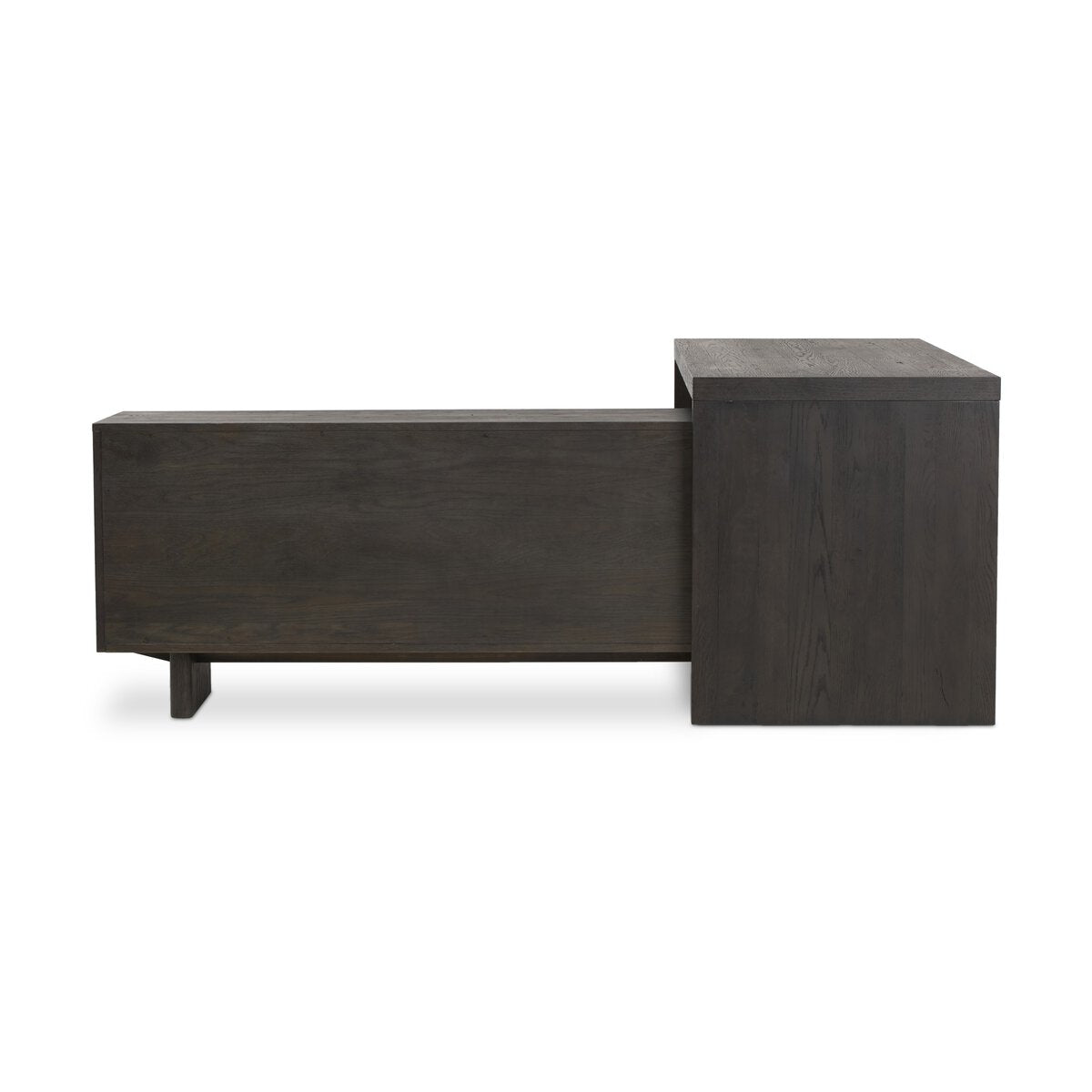 Jayne 78" L-Shaped Desk - Worn Black Oak