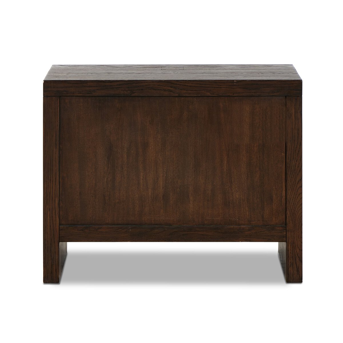 Zohran 32" 2 Drawer Charging Nightstand - Iron + Umber Oak