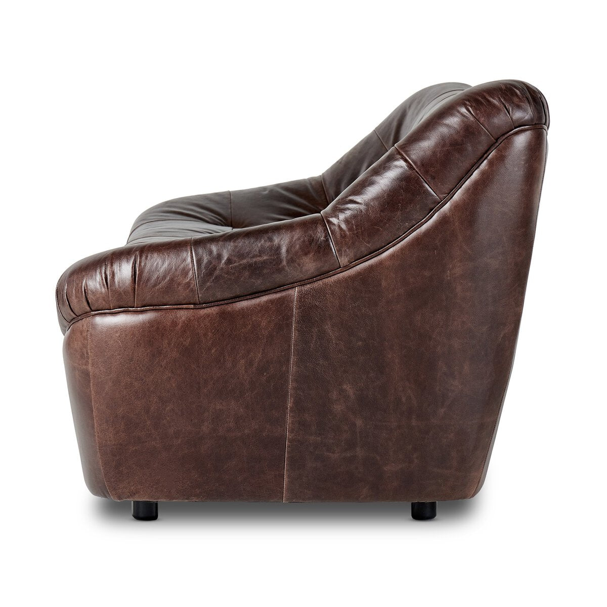 Rocha 106" Top Grain Leather Bench Cushion Sofa - Conroe Cigar