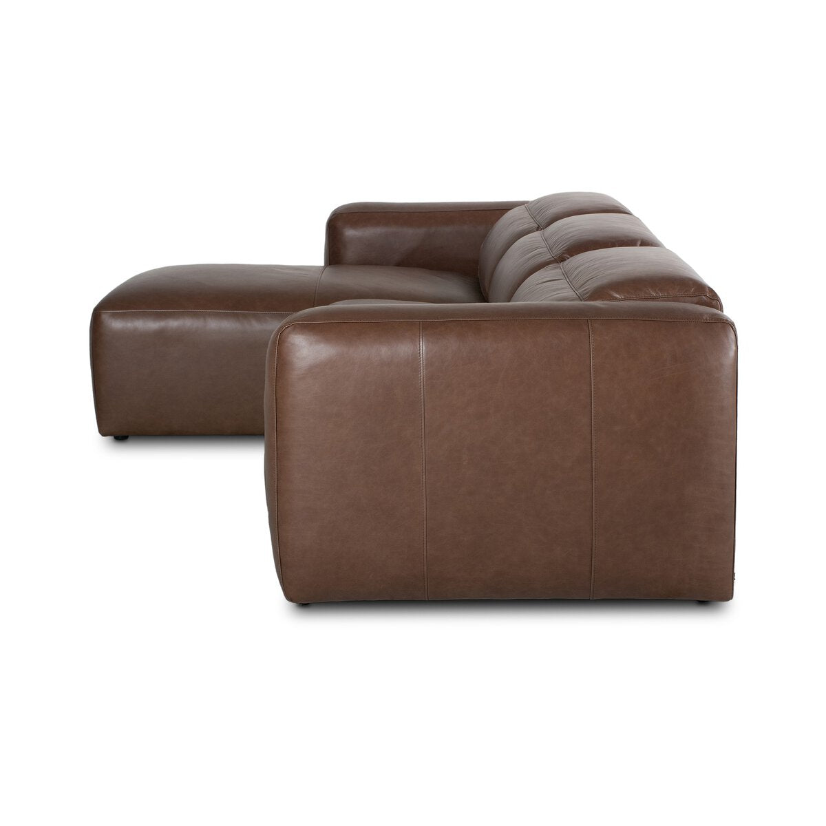 Killian 121" 3 Piece Power Recliner Top Grain Leather LAF Sectional - Sonoma Coco