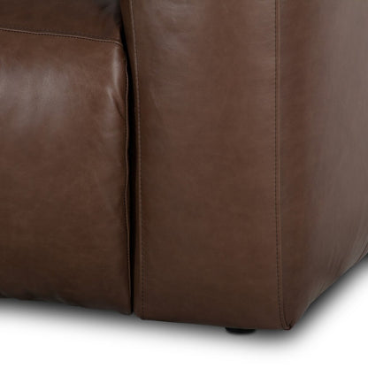 Riley 3 Cushion Top Grain Leather Power Reclining Sofa - Sonoma Coco