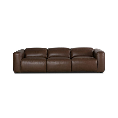 Riley 3 Cushion Top Grain Leather Power Reclining Sofa - Sonoma Coco