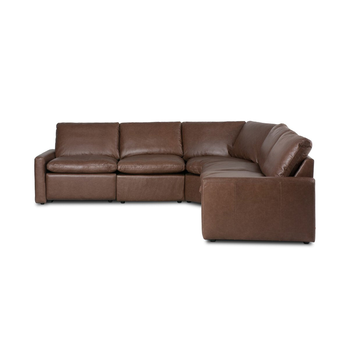 Tillman 120" Top Grain Leather Power Motion Sectional - Sonoma Coco