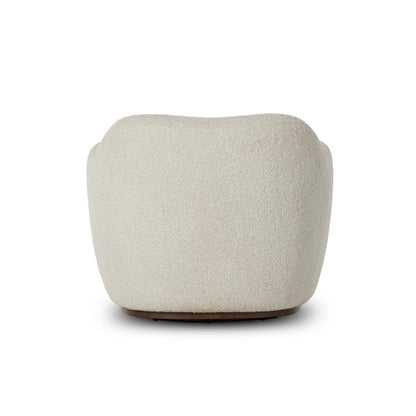 Aurelia 35" Swivel Chair - Parawood + Ivory