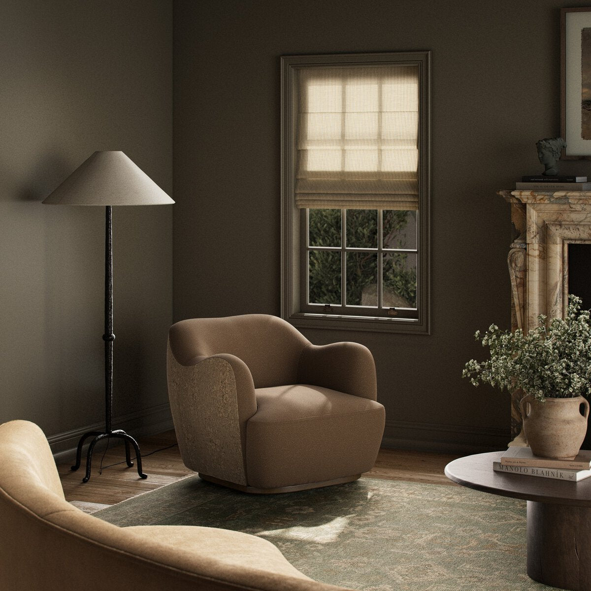 Aurelia 35" Swivel Chair - Parawood + Sienna Brown