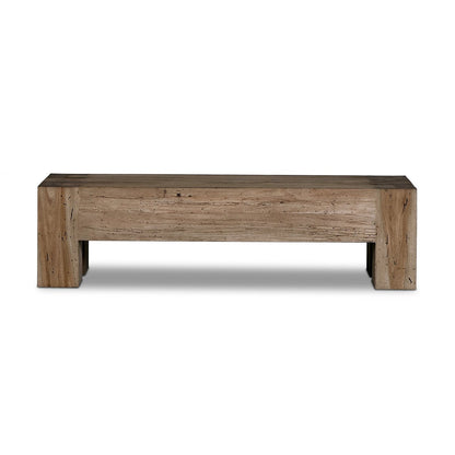 Abaso 70" Accent Bench - Rustic Wormwood Oak
