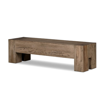 Abaso 70" Accent Bench - Rustic Wormwood Oak