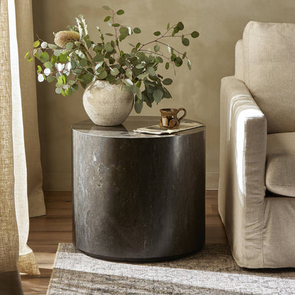 Hawthorn 22" Round End Table - Bluestone