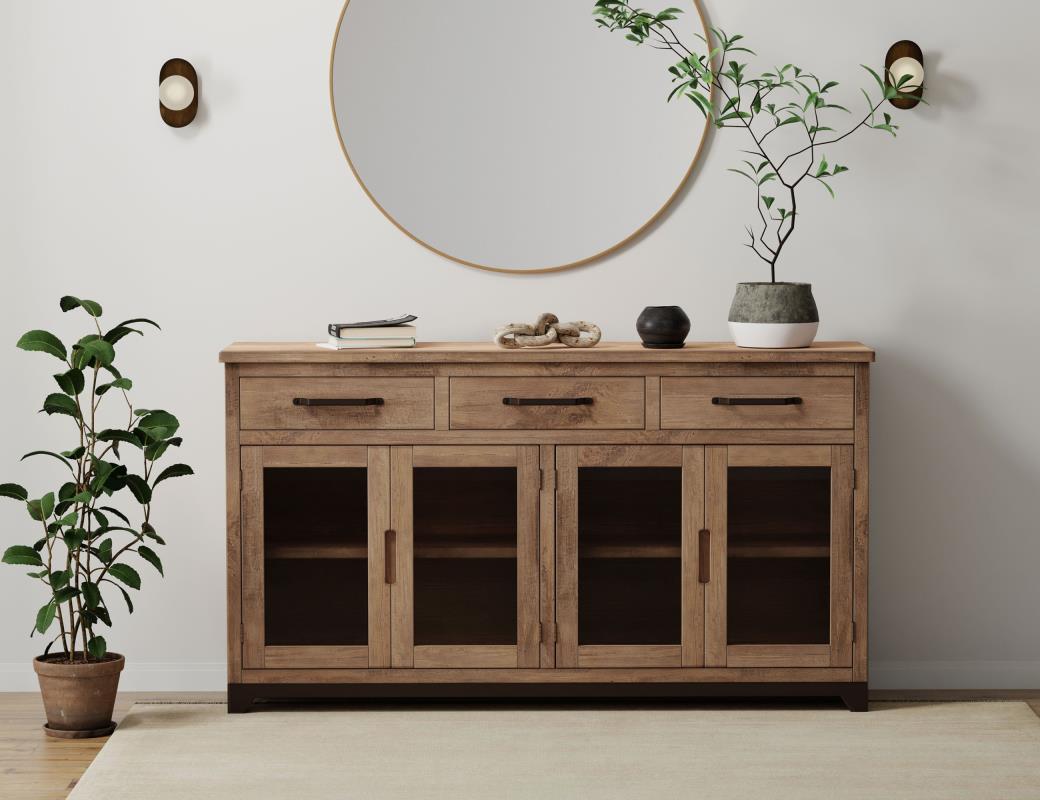 Dustin 70" 3 Door Parota Sideboard - Natural