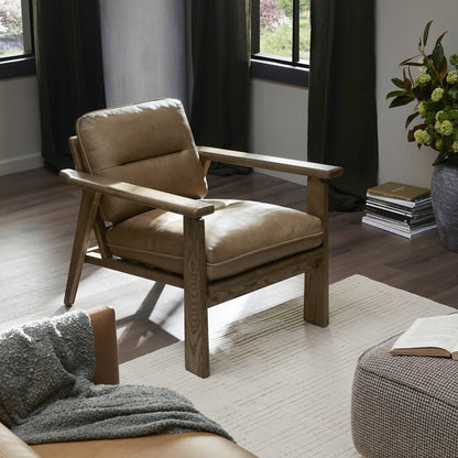 Brisa 28" Top Grain Leather Occasional Chair - Palermo Drift