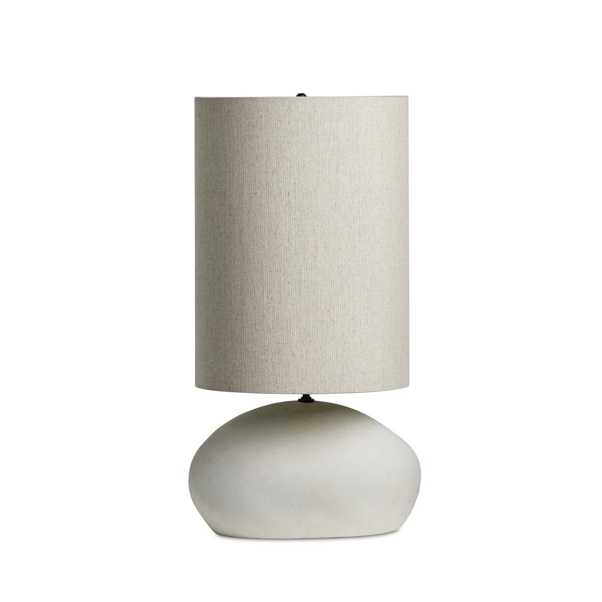 Halle 12" Table Lamp - White Speckled Ceramic