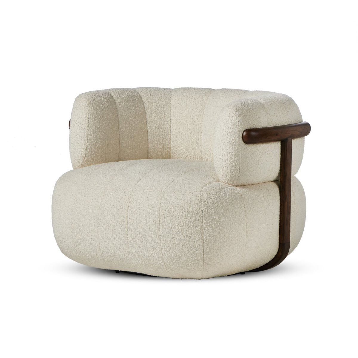 Dorthy 37" Upholstered Swivel Chair - Altro Snow