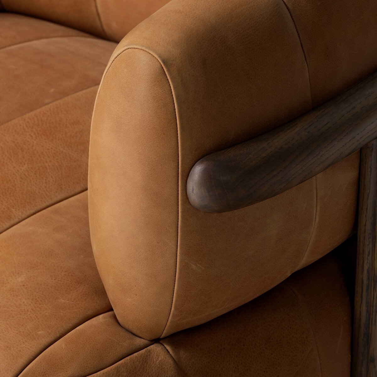 Dorthy 37" Top Grain Leather Swivel Chair - Palermo Cognac