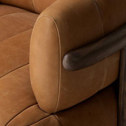 Dorthy 37" Top Grain Leather Swivel Chair - Palermo Cognac