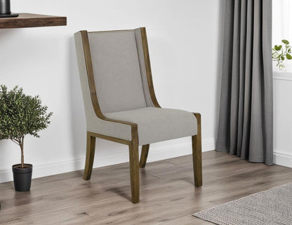 Franz Dining End Chair - Ivory & Earth