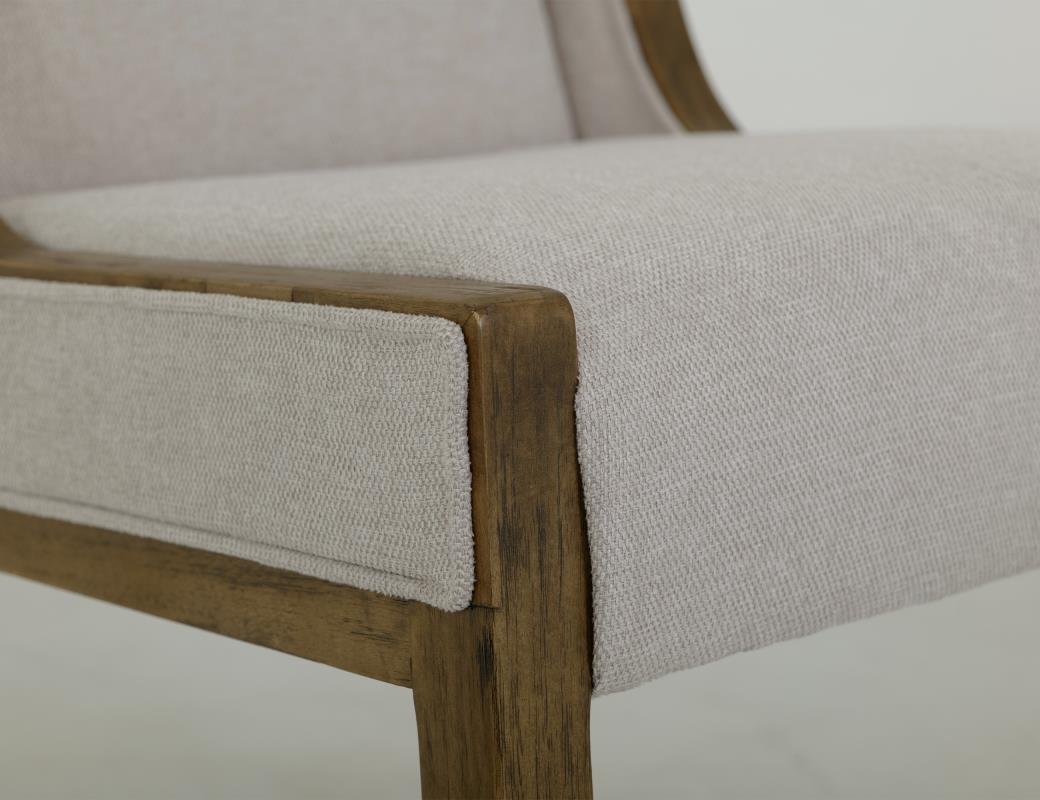 Franz Dining End Chair - Ivory & Earth