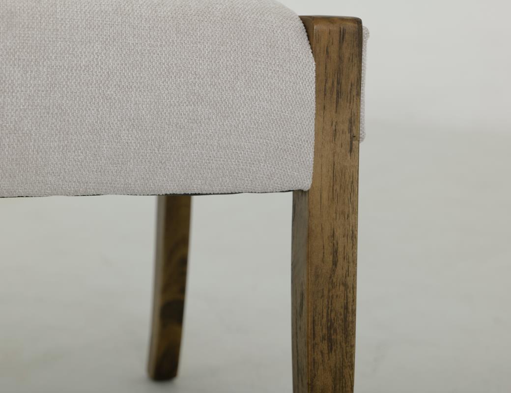 Franz Dining End Chair - Ivory & Earth