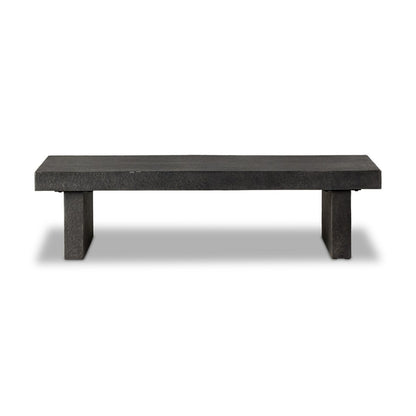 Huston 55" Rectangular Coffee Table - Distressed Graphite Concrete