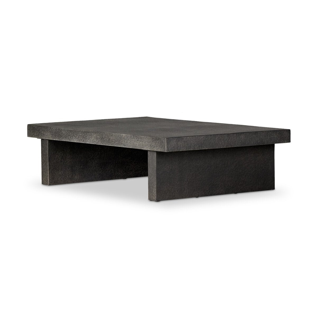 Huston 55" Rectangular Coffee Table - Distressed Graphite Concrete