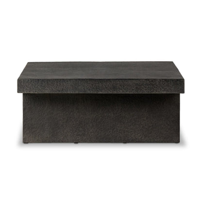 Huston 55" Rectangular Coffee Table - Distressed Graphite Concrete