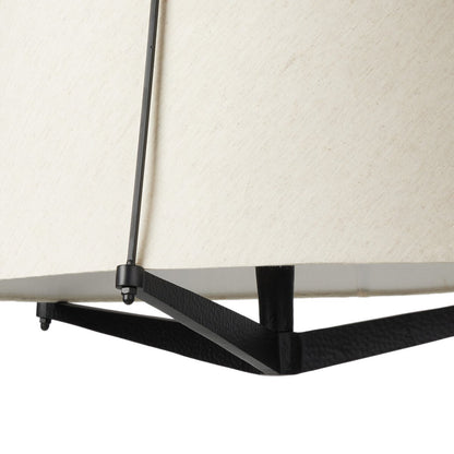 Mireille 26" Pendant - Matte Black + Light Beige