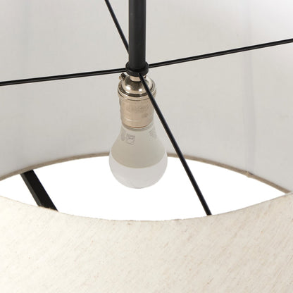 Mireille 26" Pendant - Matte Black + Light Beige