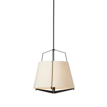 Mireille 26" Pendant - Matte Black + Light Beige