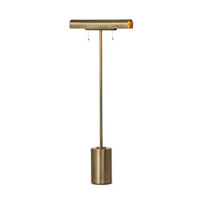 Mylah 24" Floor Lamp - Aged Brass Iron