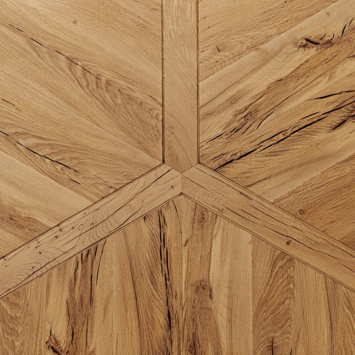 Samara 55" Round Coffee Table - Natural Reclaimed French Oak