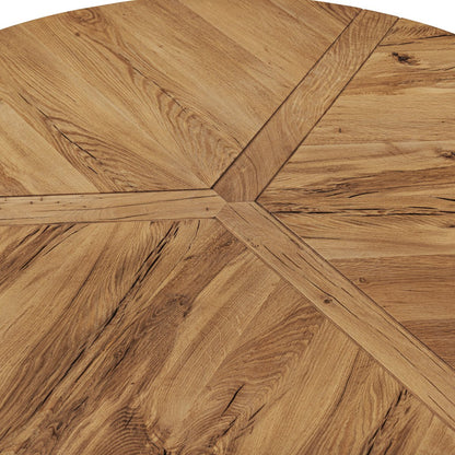 Samara 55" Round Coffee Table - Natural Reclaimed French Oak