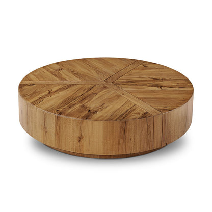 Samara 55" Round Coffee Table - Natural Reclaimed French Oak
