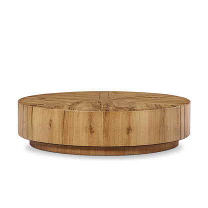 Samara 55" Round Coffee Table - Natural Reclaimed French Oak