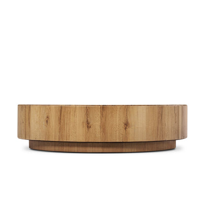 Samara 55" Round Coffee Table - Natural Reclaimed French Oak