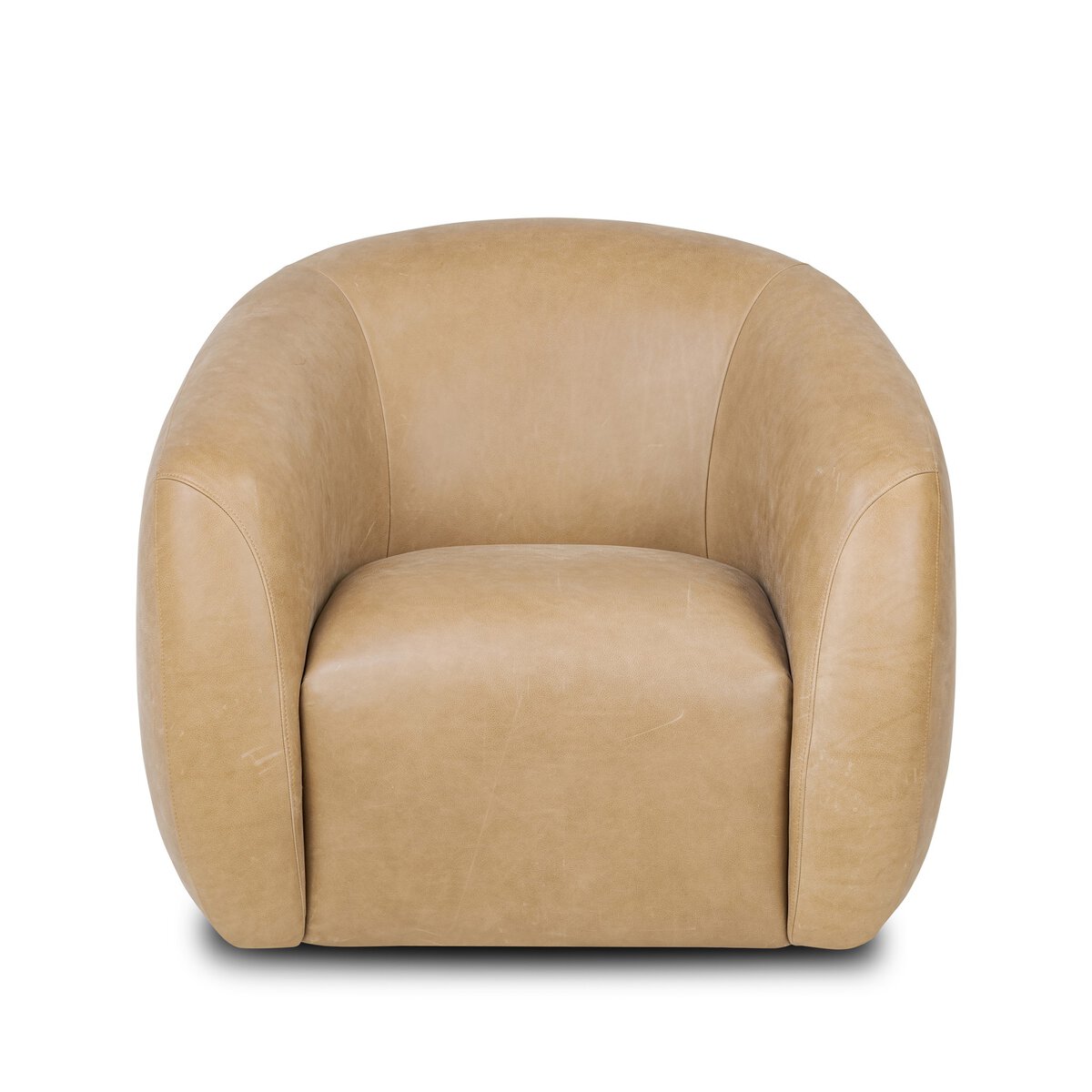 Isabella 39" Top Grain Leather Swivel Chair - Palermo Drift