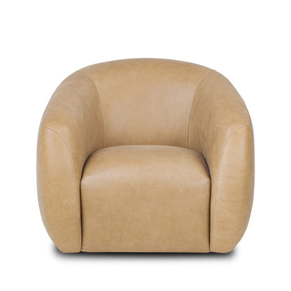 Isabella 39" Top Grain Leather Swivel Chair - Palermo Drift