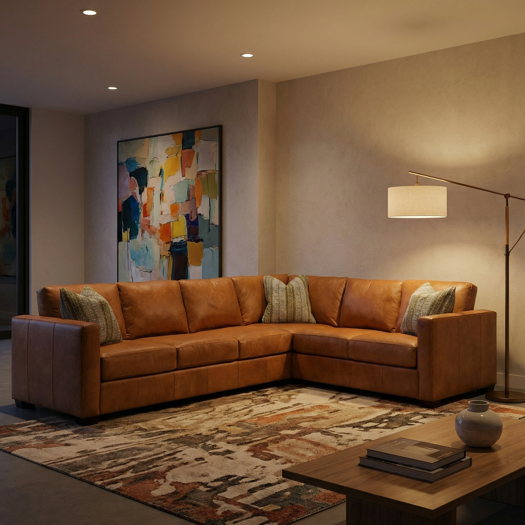 Casey 123" x 98" Wide Track Arm Sectional - Preserve Sycamore