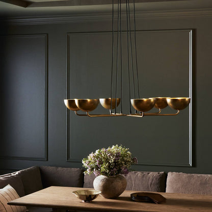 Leland 44" Chandelier - Aged Brass