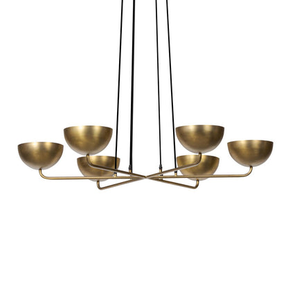 Leland 44" Chandelier - Aged Brass