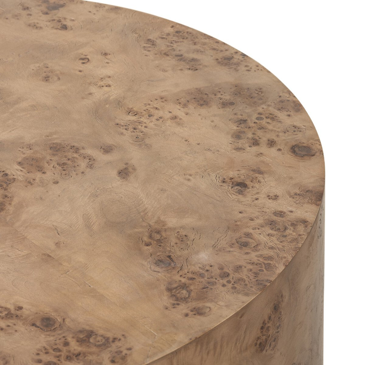 Canton 32" Round Coffee Table - Caramel Burl
