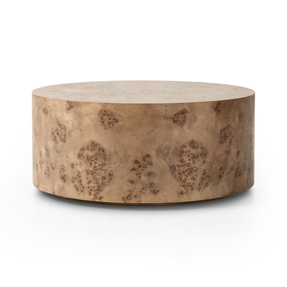 Canton 32" Round Coffee Table - Caramel Burl