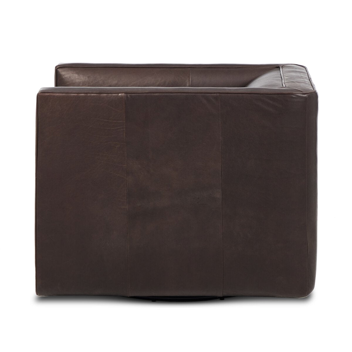 Philips 34" Top Grain Leather Swivel Chair - Heirloom Cigar