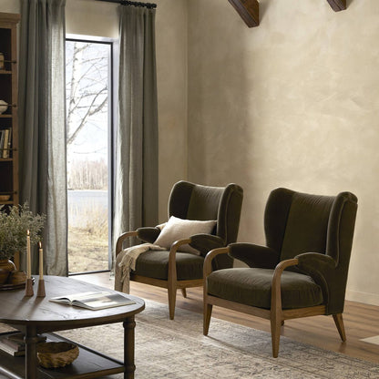 Monte 31" Chair - Oak + Olive