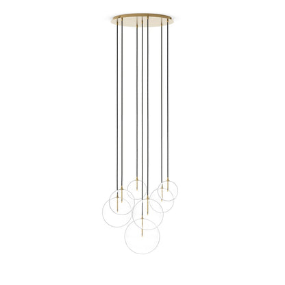Amara 29" 7 Bulb Chandelier - Clear Glass