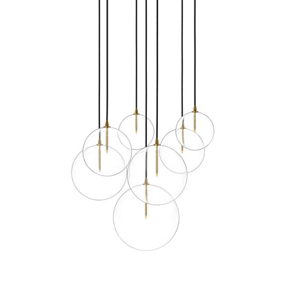 Amara 29" 7 Bulb Chandelier - Clear Glass