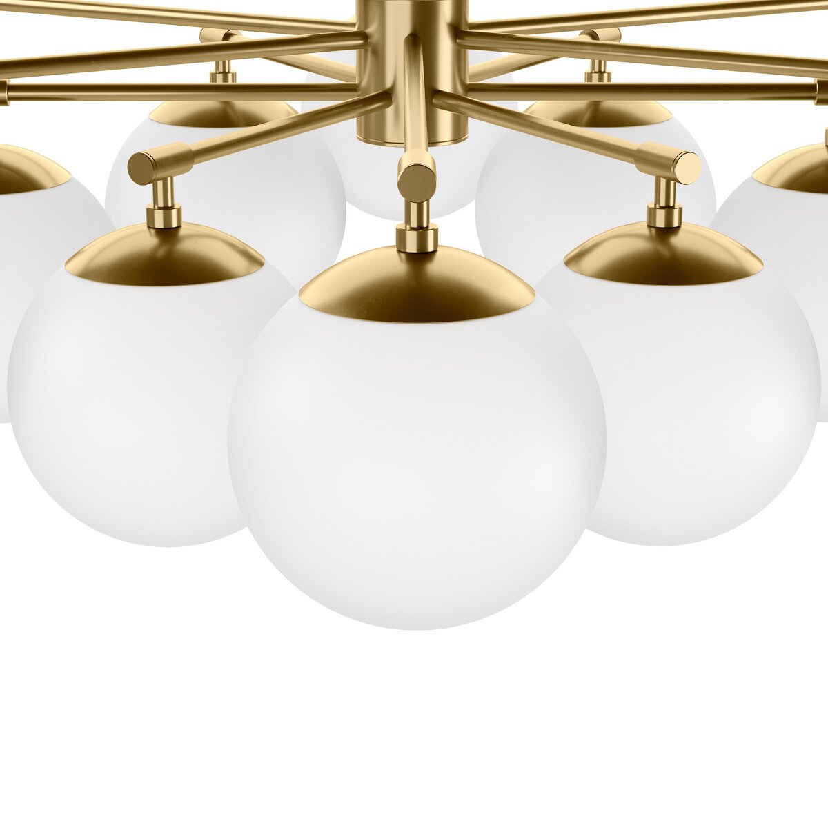 Rian 48" Round Chandelier - Burnished Brass