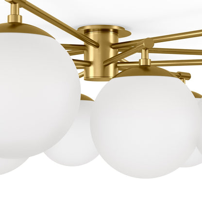 Rian 48" Round Chandelier - Burnished Brass