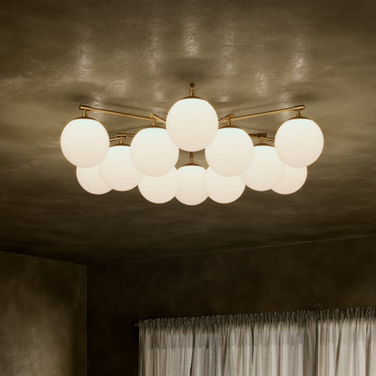 Rian 48" Round Chandelier - Burnished Brass
