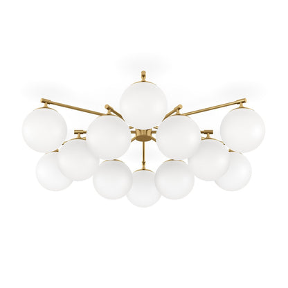 Rian 48" Round Chandelier - Burnished Brass
