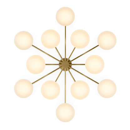 Rian 48" Round Chandelier - Burnished Brass